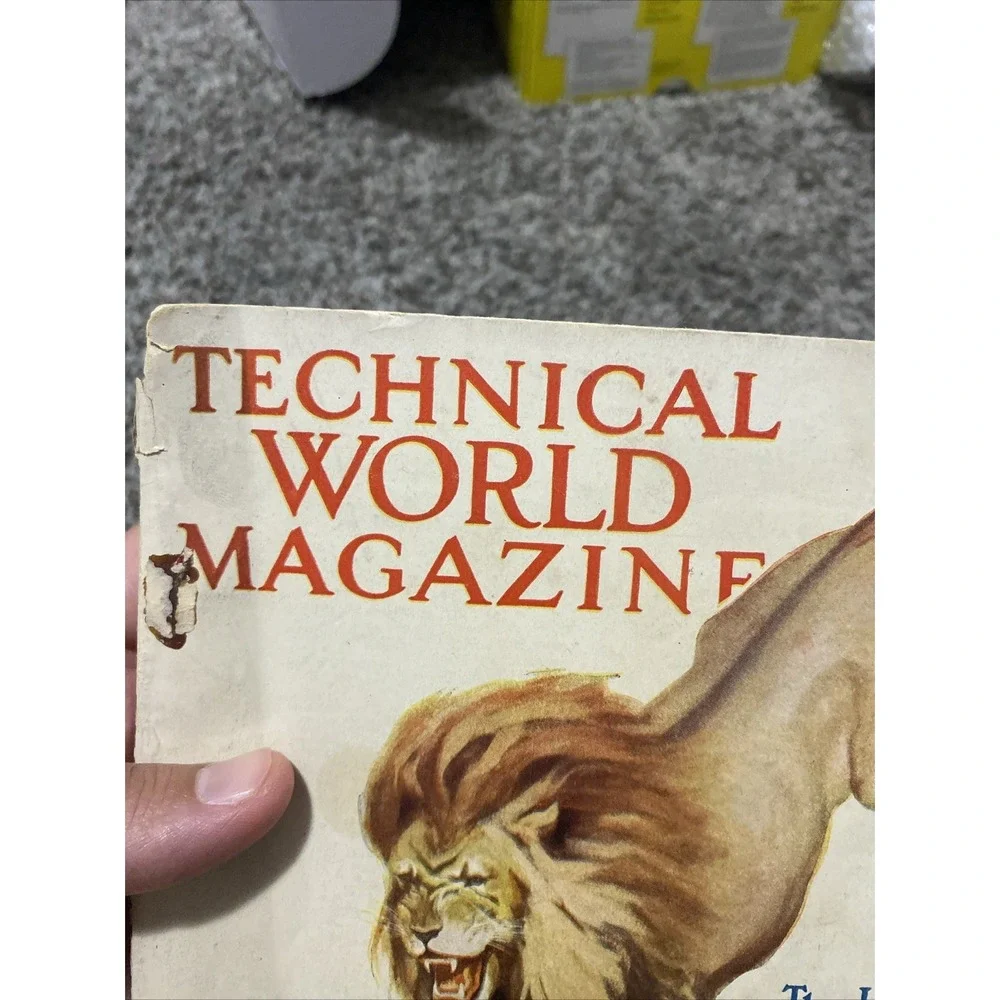 Technical World Magazine The Lion Leaps By Judson C. Welliver March 1913 ( Old )